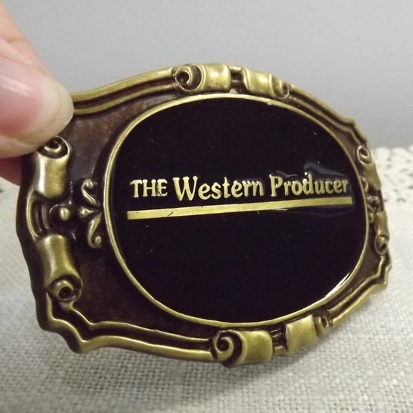 Vintage Western Producer Newspaper Belt Buckle - Picture 7 of 8